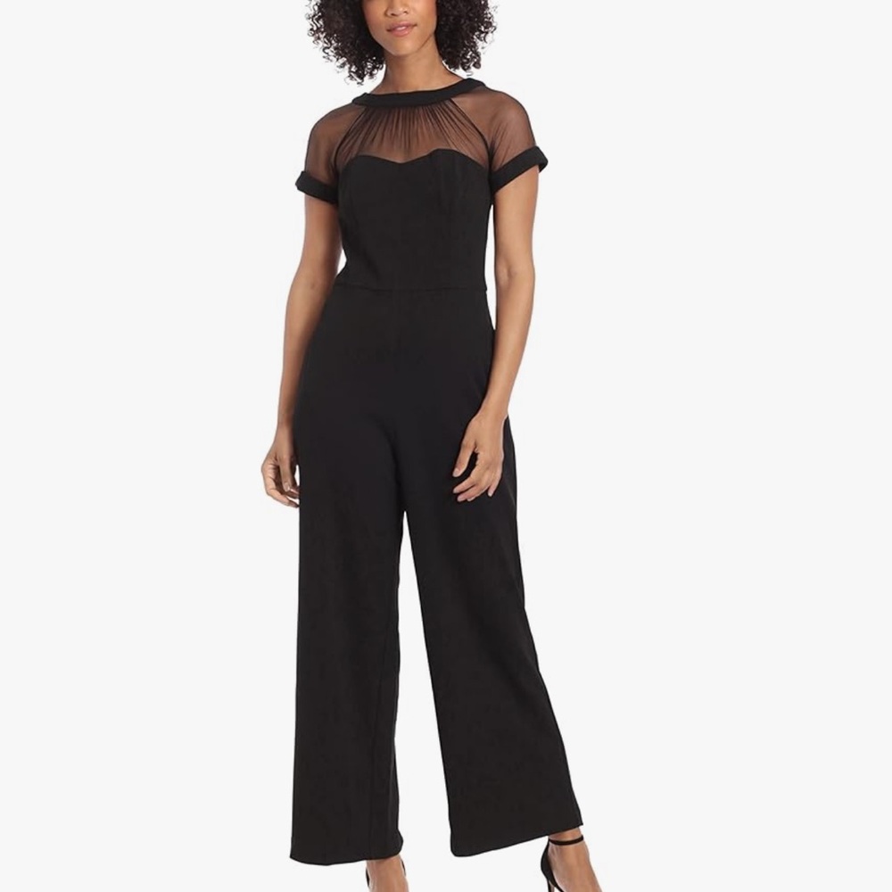 Maggy London Sheer Black Jumpsuit